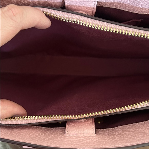 Coach Powder Pink Pebbled Leather Savannah Satchel - Picture 10 of 14